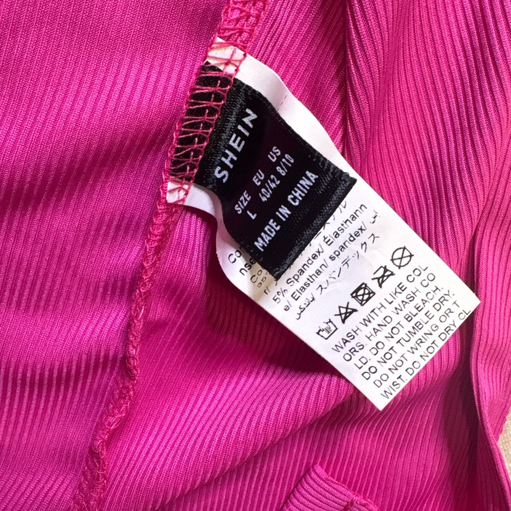 SHEIN Pink Ribbed Top - Picture 4 of 4